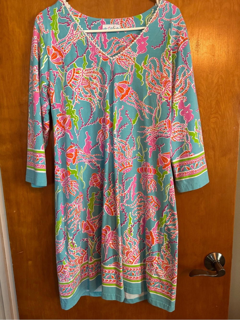 Women's Turquoise Floral-Print Midi Dress by NOT Lilly